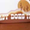 Western Desert Sunrise Easy Does It White & Brown Foam Trucker Hat - 4 of 4