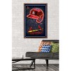 Trends International MLB St. Louis Cardinals - Neon Helmet 23 Framed Wall Poster Prints - 2 of 4