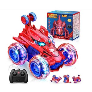 FUNFORFUN Remote Control Car for Kids, 2.4GHz RC Stunt Cars 360° Spinning RC Cars, Birthday Gift for 3 4 5 6 7 8 9 10 Year Old Boys Christmas Present - 1 of 4