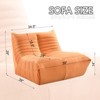 32.3" Single Bean Bag Chair, Comfy Fireside Chair with Foam Filler, Floor Sofa Chair, Lounge Accent Chair for Living Room Bedroom Apartment - 2 of 4