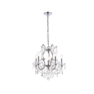 Elegant Lighting Maria Theresa 6 - Light Pendant in  Chrome - 1 of 3