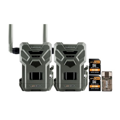Spypoint FLEX-PLUS Cellular Trail Camera with Spypoint Memory Card (2-Pack)