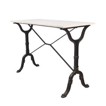 Draven Marble Top Console Table White/Black - Carolina Chair & Table
