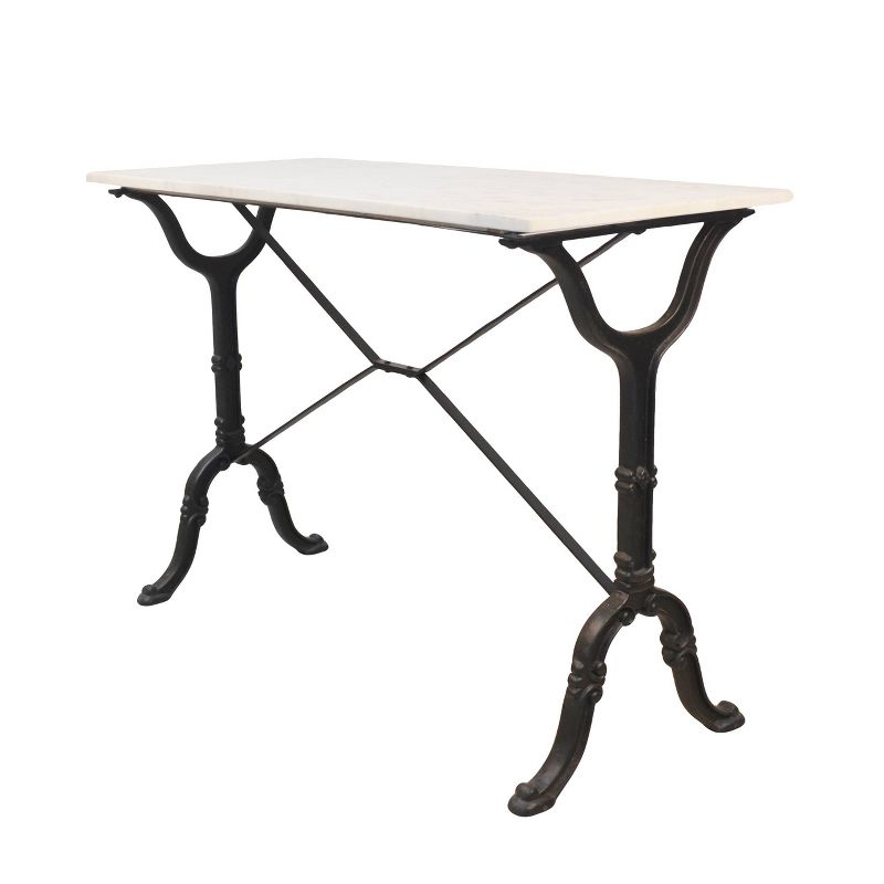 Draven Marble Top Console Table White/Black - Carolina Chair &#38; Table, 1 of 6