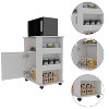 NicBex Mobile Kitchen Island Cart Morden Kitchen Carts on Wheels with Storage with 3 Storage Shelves and 1 Cabinet for Kitchen - 4 of 4