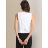 INSPIRE CHIC Women's Fashion Sleeveless Button Down V Neck Crop Summer Vest - 3 of 4