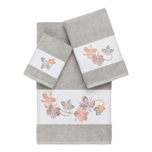 Linum Home Textiles 100% Turkish Cotton CAROLINE Embellished Towel Set - 1 of 4