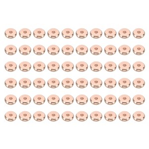 Unique Bargains Bulk Flat Spacer Beads for Keychain Jewelry Making 100 Pcs - 1 of 4