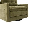 Lyngins Swivel Accent Chairs with Side Pockets and Pillow,Upholstered Swivel Reading Chairs,Chenille Sofa Chairs for Bedroom,Living Room - 4 of 4