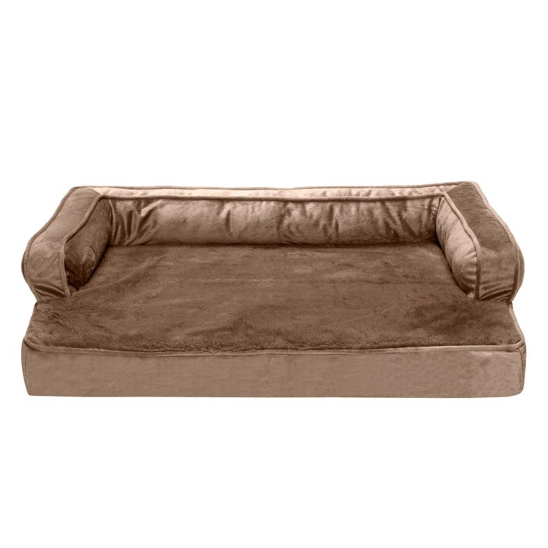 FurHaven Plush & Velvet Comfy Couch Memory Foam Sofa-Style Dog Bed, 2 of 4