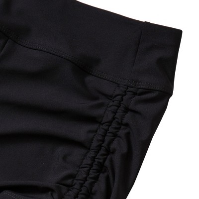 Lands' End Kids Chlorine Resistant Ruched Swim Kidshort - Large - Black — фото 3