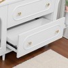 78.7" Modern TV Stand for TVs up to 80", Media Console with 2 Drawers & 2 Fluted Glass Door Cabinets, Wood Entertainment Center with Metal Legs - 4 of 4