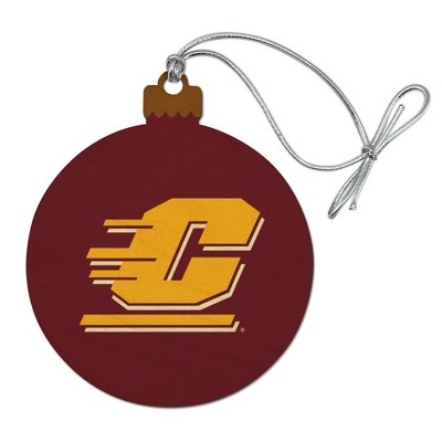 Central Michigan University Logo Wood Christmas Tree Holiday Ornament