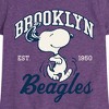 Girls' - Peanuts - Brooklyn Beagles Fitted Short Sleeve Graphic T-Shirt - 2 of 4