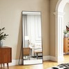 Lirago 64" x 21" Rectangle full body mirror with Black Scratch Resistant Aluminum Alloy Frame with bracket - 4 of 4