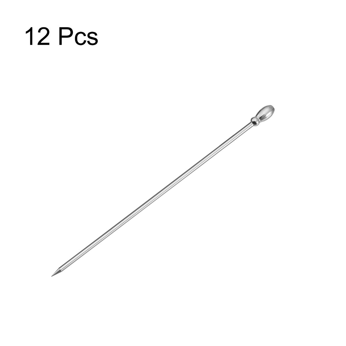Unique Bargains Stainless Steel Metal Drink Appetizer Cocktail Picks 4.3" - thumbnail 3