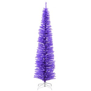 National Tree Company 7.5 ft. Lavender Color Slim Tree Decoration - 1 of 4