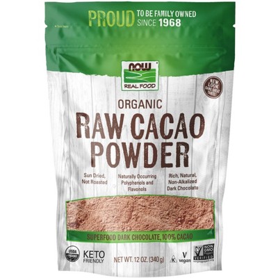 Cacao Powder, Raw, Organic by Now Foods  -  12 oz Powder
