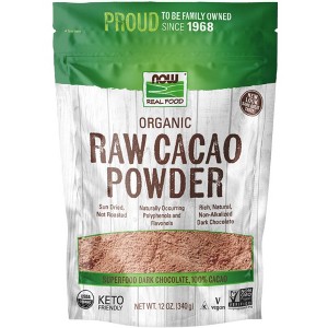 Cacao Powder, Raw, Organic by Now Foods  -  12 oz Powder - 1 of 2