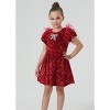 2Bunnies Girls' Christmas New Year Holiday Party Sequin Dress - 2 of 4