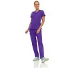 Medichic Women's Medical Scrubs Set- V-Neck with Flare Pant - 2 of 4