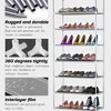Shoe Rack 10-Tier Organizer - Space Saving Non-Woven Shoe Cabinet with 9 Compartments, Rose Red - 3 of 4