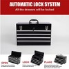 21-Inch Metal Tool Box with 4 Lockable Drawers, Portable Tool Chest Organizer for Mechanics & DIY | Auto-Locking System, Smooth Ball Bearing Slides - 3 of 4