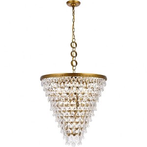 Elegant Lighting Nordic 7 - Light Chandelier in  Brass - 1 of 3