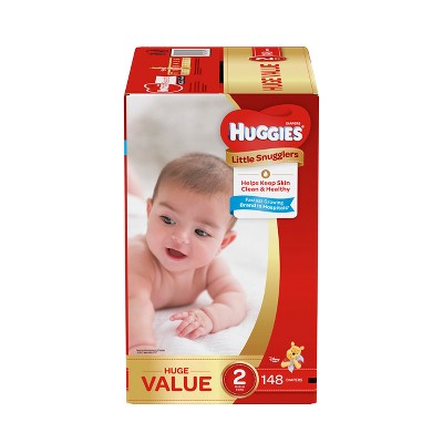 Huggies Little Snugglers Baby Diapers, Size 2, 148 Ct