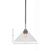 Toltec Lighting Paramount 1 - Light Pendant in  Matte Black/Brushed Nickel with 12" Clear Bubble Shade - 2 of 2