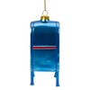 Northlight 4.5" Shiny Blue Glittered Express Mail USPS Mailbox Glass Christmas Ornament - 4 of 4