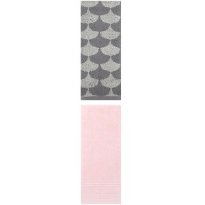 REGALWOVEN Soft Absorbent Bathroom Decorative Hand Towels for Drying 14" x 30"/13" x 29" 2 Pcs - 1 of 4