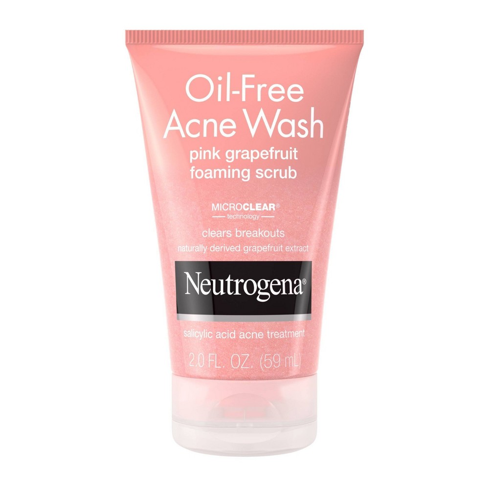 Photos - Cream / Lotion Neutrogena Oil Free Pink Grapefruit Acne Face Wash with Vitamin C - 2 fl o 