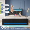 Upholstered Platform Bed Frame with Charging Station, Drawers & LED Headboard - 3 of 4