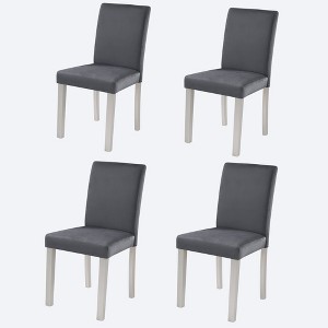 Lyngins Modern Dining Chairs with High Backrest,Upholstered Kitchen Chairs Set of 4,Linen Chairs for Dining Room,Kitchen, - 1 of 4