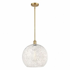 White Mouchette - 1 Light Stem Hung Pendant In Modern Style-16.63 Inches Tall and 13.75 Inches Wide - 1 of 1