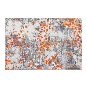COZONY Washable Modern Abstract Runner Rug with Non-Slip Backing, Boho Chic Watercolor Design Low Pile Carpet for Hallway and Bedroom - 1 of 4