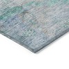 Teal Blue Aqua And Gray Oriental Washable Indoor Outdoor Area Rug - 4 of 4