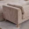JUJABU 83.1" Modern Chenille Upholstered End of Bed Bench with Armrests and Bolster Pillows – Rubberwood Legs, Wheat - 3 of 4