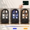 FONTOI 74.8" Arched Decorative Storage Cabinet, 5-Tier Arched Cabinet with Glass Doors, Black, 36"*74.8"*17.5" - 4 of 4