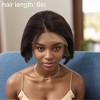 Unique Bargains Women's Straight Short Hair Wig 13x4x1in 150 Real Human Hair 6in 1 Pc - 4 of 4