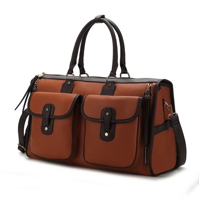 MKF Collection Genevieve Color Block Vegan Leather Women’s Duffle Bag by Mia K