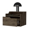 GlasFlength Nightstands Modern Nightstand Bedroom Nightstand Elegant Bedside Table with Drawer for Living Room, Brown, 15.7"*13.3"*12.9" - 4 of 4