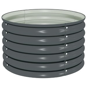 vidaXL Garden Raised Bed, Garden Planter for Flowers and, Galvanized Steel - 1 of 4