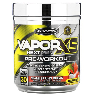 Muscletech VaporX5, Next Gen Pre-Workout Sport Nutrition Supplement, Powder