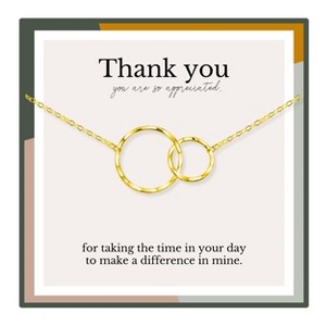 HOPE LOVE SHINE Thank You Gift for Mentor Caregiver Teacher – 2 Ring Necklace for Her - 1 of 4