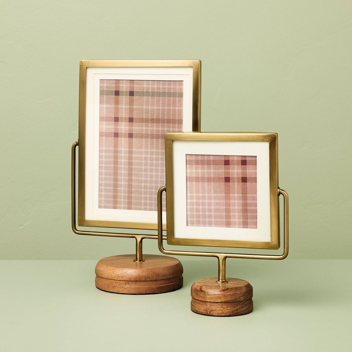 Brass Frame on Wood Pedestal - Hearth & Hand™ with Magnolia - thumbnail 4