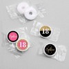 Big Dot of Happiness Chic 18th Birthday - Pink, Black and Gold - Round Candy Sticker Favors - Labels Fits Chocolate Candy (1 sheet of 108) - 3 of 4