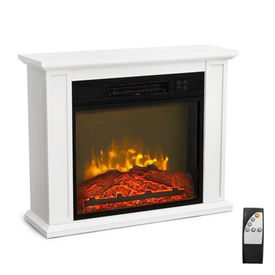 Karl Home 1400-Watt 26.38-inch Electric Fireplace with Mantel in White