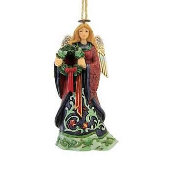 Jim Shore Holiday Manor Angel  -  One Ornament 4.5 Inches -  Heartwood Creek Ornament  -  6012889  -  Polyresin  -  Multicolored